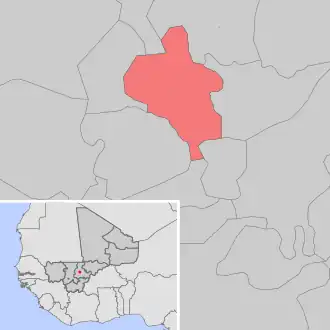 Kaart van Sansanding