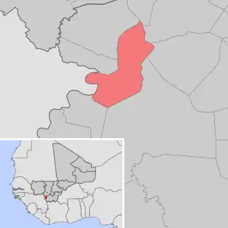 Kaart van Séré Moussa Ani Samou De Siékorolé