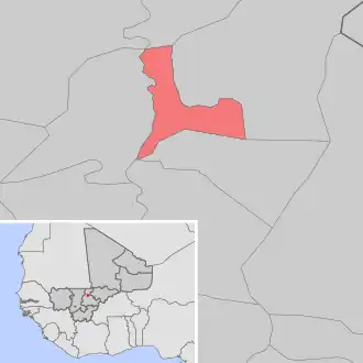 Kaart van Sirifila-Boundy