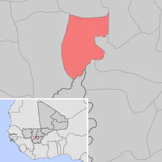 Kaart van Ténindougou