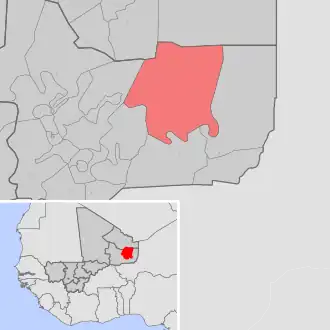 Kaart van Tidermène