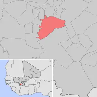 Kaart van Tiémala-Banimonotié