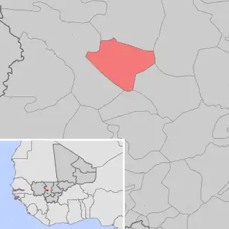 Kaart van Tioribougou