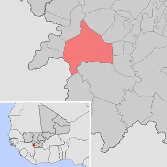 Kaart van Wassoulou-Ballé