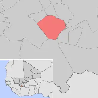 Kaart van Yiridougou