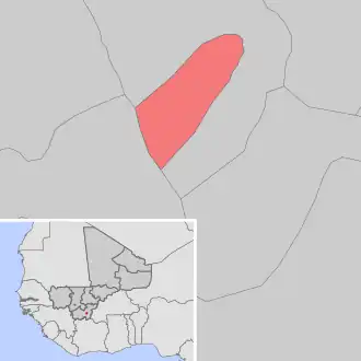 Kaart van Zanférébougou