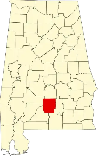 Locatie van Butler County in Alabama