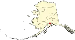 Locatie van Anchorage