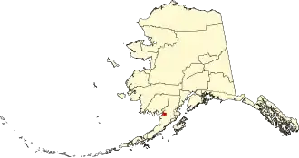 Locatie van Bristol Bay Borough in Alaska