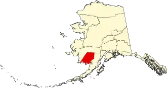 Locatie van Dillingham Census Area in Alaska