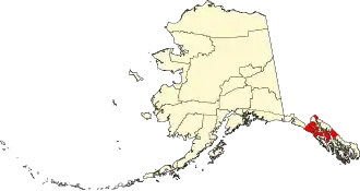 Locatie van Skagway-Hoonah-Angoon Census Area in Alaska