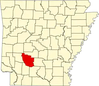 Locatie van Clark County in Arkansas