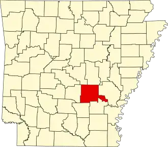 Locatie van Jefferson County in Arkansas