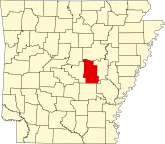 Locatie van Lonoke County in Arkansas