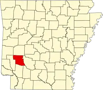 Locatie van Pike County in Arkansas