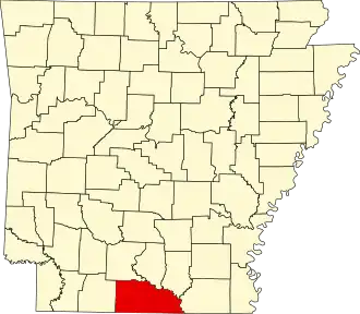 Locatie van Union County in Arkansas