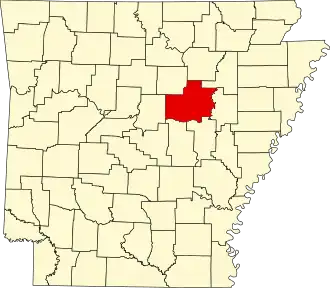 Locatie van White County in Arkansas