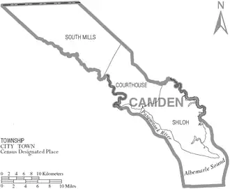 Kaart van Camden County