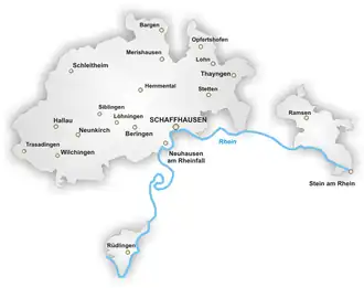 Kaart van Schaffhausen
