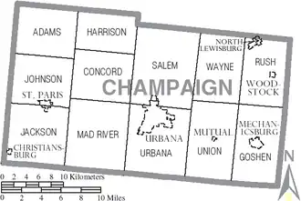 Kaart van Champaign County