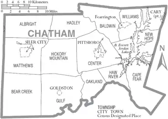 Kaart van Chatham County