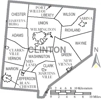 Kaart van Clinton County