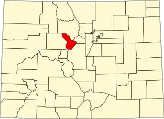 Locatie van Summit County in Colorado