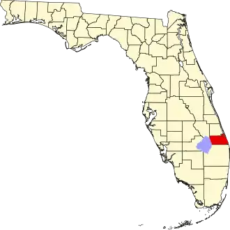 Locatie van Martin County in Florida