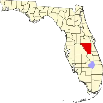 Locatie van Osceola County in Florida
