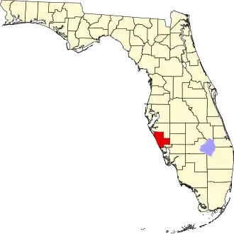 Locatie van Sarasota County in Florida