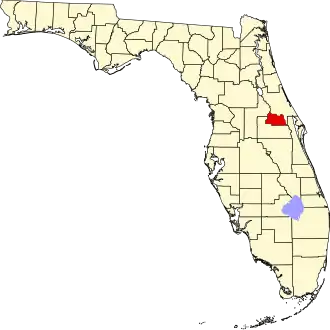 Locatie van Seminole County in Florida