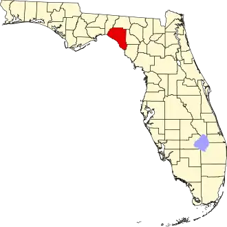 Locatie van Taylor County in Florida