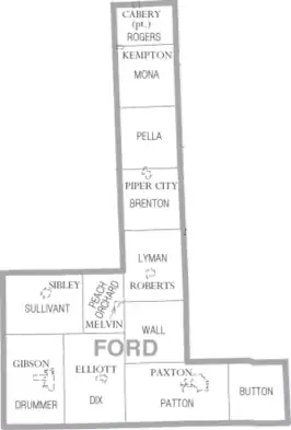 Kaart van Ford County