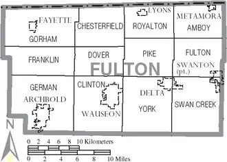 Kaart van Fulton County