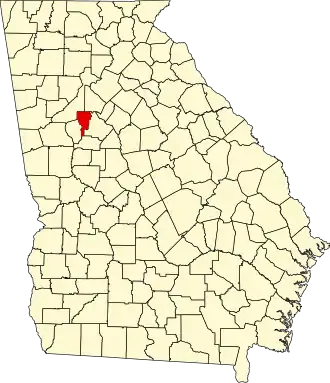 Locatie van Clayton County in Georgia
