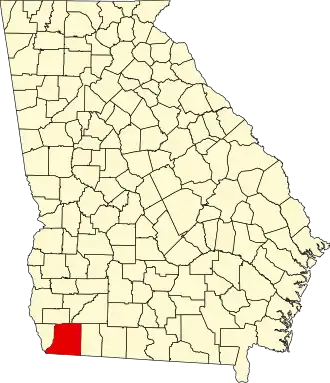 Locatie van Decatur County in Georgia
