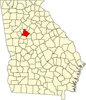 Locatie van Henry County in Georgia