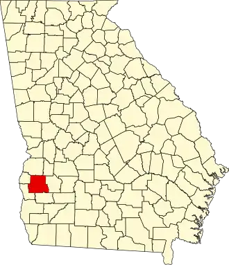 Locatie van Randolph County in Georgia