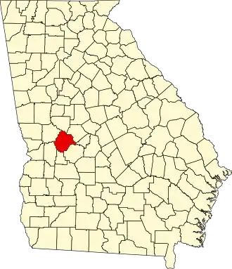 Locatie van Taylor County in Georgia