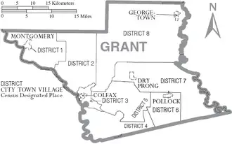 Kaart van Grant Parish