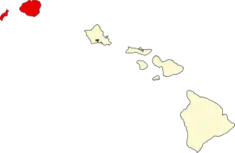 Locatie van Kauai County in Hawaï