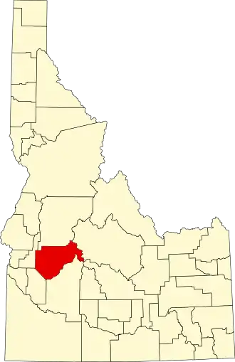 Locatie van Boise County in Idaho