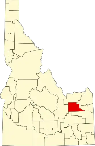Locatie van Jefferson County in Idaho