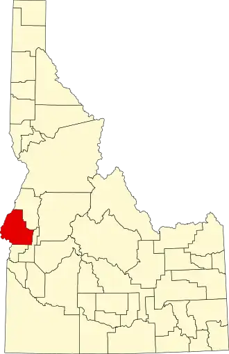 Locatie van Washington County in Idaho