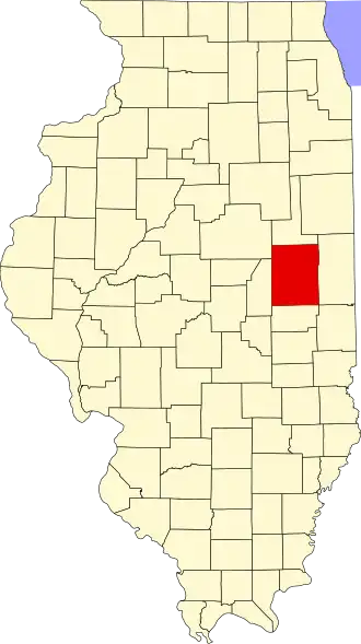 Locatie van Champaign County in Illinois