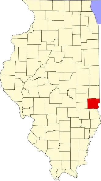 Locatie van Clark County in Illinois