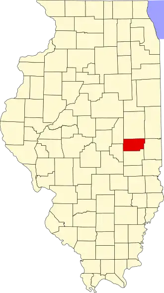 Locatie van Douglas County in Illinois