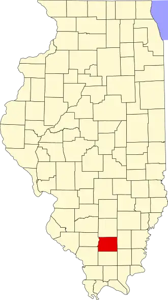 Locatie van Franklin County in Illinois