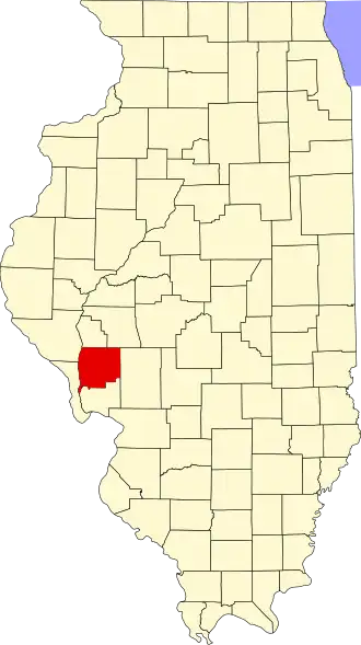 Locatie van Greene County in Illinois