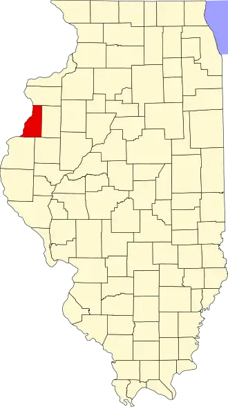 Locatie van Henderson County in Illinois